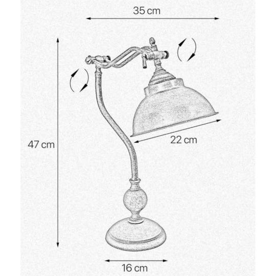 vintage medena stolna lampa nastavitelna kancelaria pracovna spalna osvetlenie rustikalna mediteranska vidiecka pristavna loft primorska atmosfera rustikalne lampy velkost.jpg